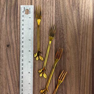 Gold Olive Forks - set of 4